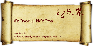 Ónody Nóra névjegykártya