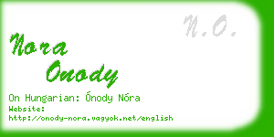 nora onody business card