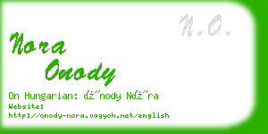 nora onody business card